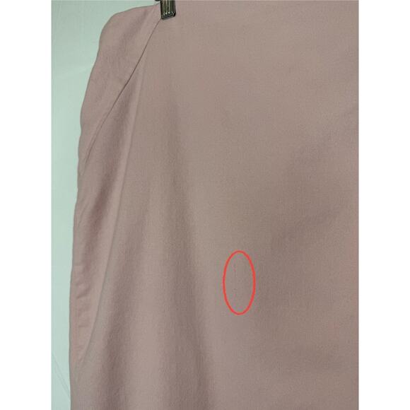 Talbots Italian Flannel Midi Skirt Womens Size 14W Wool Slit Lined Pink Career - Picture 3 of 9